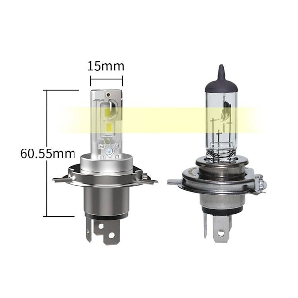 2 kpl H4 LED-lamppu 9V-32V CANBUS 7500lm voimakas valkoinen