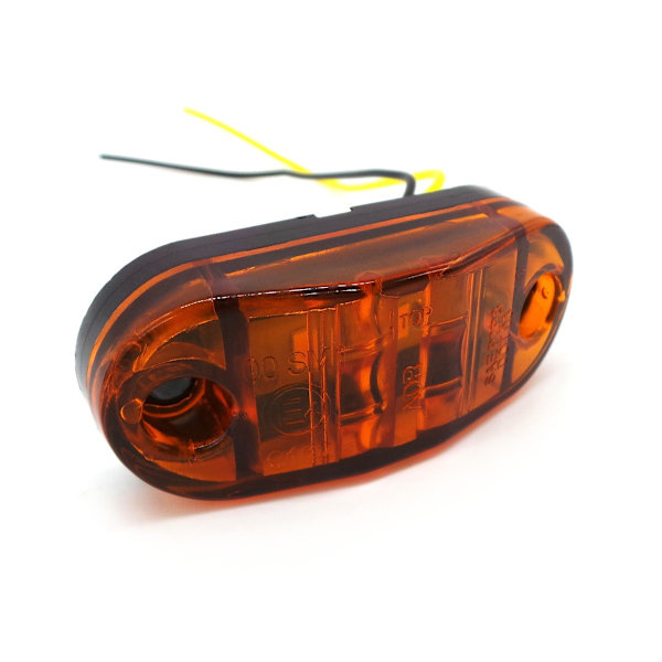 2 stk. Markørlampe 2 LED 12-24V farve Orange
