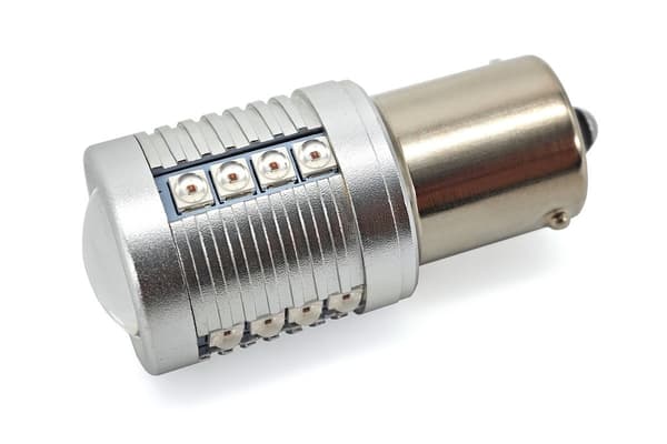 2 kpl P21W LED BA15S 12-24V CANBUS polttimo 2000lm punainen
