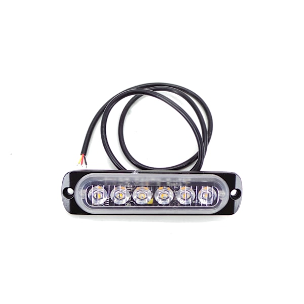 Stroboskooppimerkkivalaisin 6 LED 12V-24V, oranssi