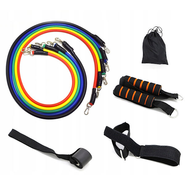 Set om 5 övningsgummiövningar 5-46KG