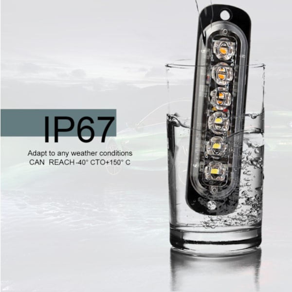 Sumuvalo 6 LED 12V-18V, punainen
