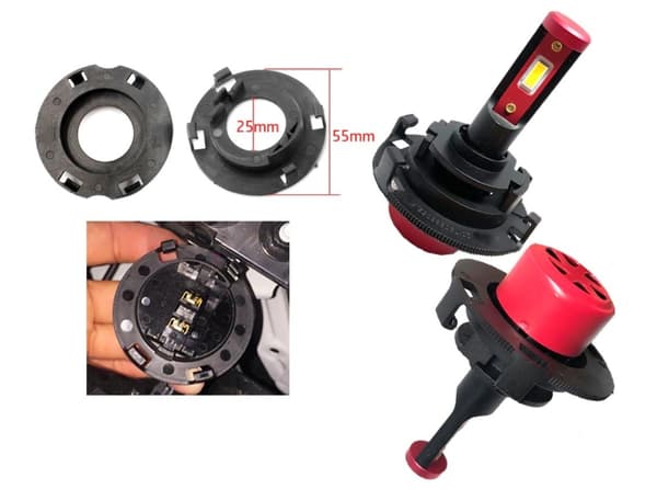 2 kappaletta sovittimia LED H7 polttimoille, Hyundai, Kia