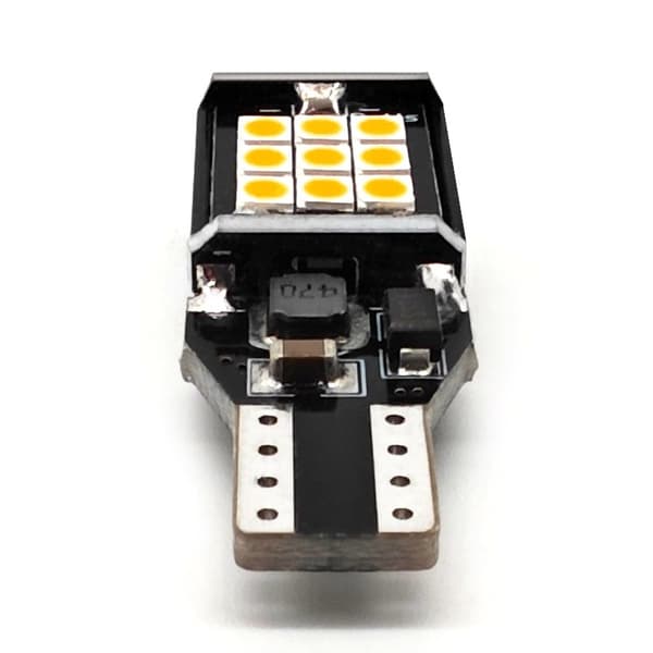 2 kpl W16W LED-lamppu 12-24V CANBUS 1200lm Oranssi