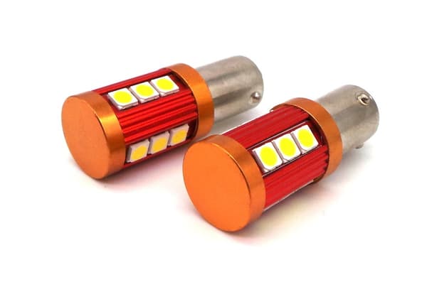 2 st LED-lampor BAY9S 12-18V CANBUS 800lm stark