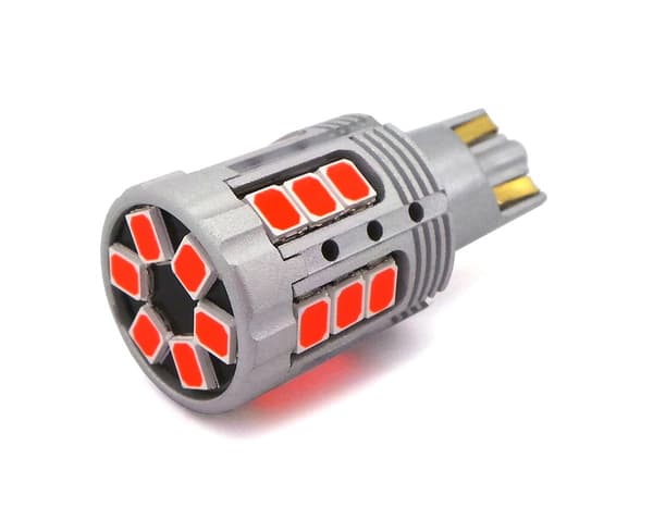 2 kpl LED-lamppu W16W 12-24V 100% CAN punainen vahva, ei vikaa
