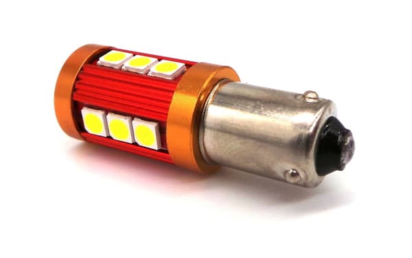 2 st LED-lampor BAY9S 12-18V CANBUS 800lm stark