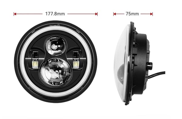 Etuvalo 7" Full LED 8, 1kpl