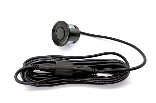 4 parkeringssensorer, summer, 12V kontrolpanel - sæt sort