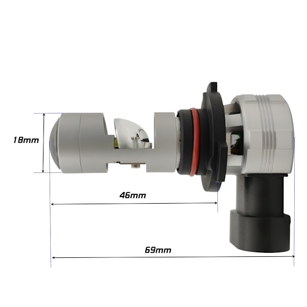 2 st HB4 LED-lampor 12-24V Canbus, för lampor från USA, egen avstängningsgräns