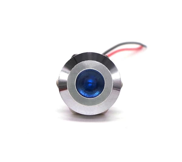 2kpl LED kojelaudan valo 12V värit 14mm Sininen
