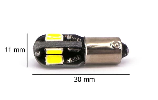 5 kpl LED-lamppu BA9S T4W 12V 320lm CANBUS