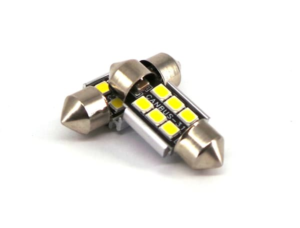 5 st LED-lampor SV8.5, C5W 12-24V CANBUS 31mm 220lm
