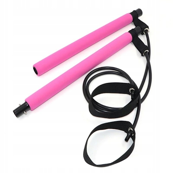 Träningsstång Gummimotstånd Pilates Yoga Fit, Rosa