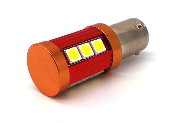 2 st LED-lampor BAY9S 12-18V CANBUS 800lm stark