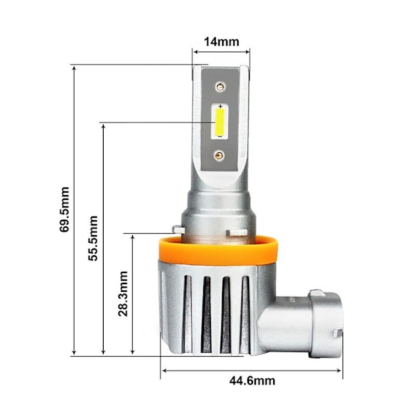 H11 9V-30V CANBUS CSP LED-lamppusarja Uusi