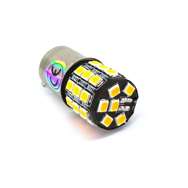 2 kpl LED-lamppu BA15S, P21W 12V CANBUS oranssi
