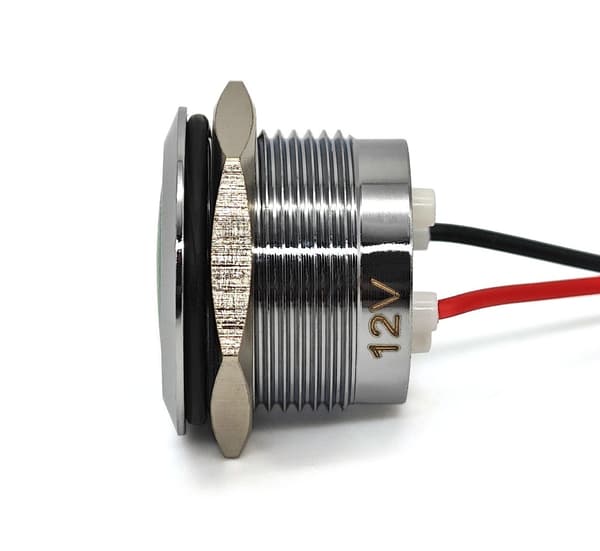 2 st LED instrumentbräda ljus 22mm färger Grön