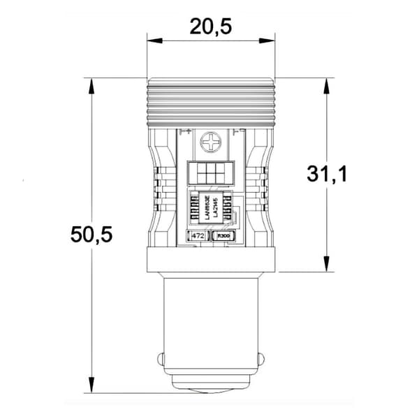 2 kpl P21/5W LED-lamppu 1157 12V vikavapaa, kaksi väriä