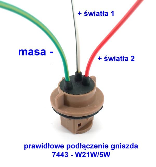 2 kpl W21/5W LED-lamppu 7443 12-24V CANBUS 2000lm punainen