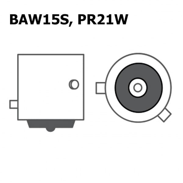 2 kpl LED-lamppu BAW15S 12-24V CANBUS punainen 2000lm
