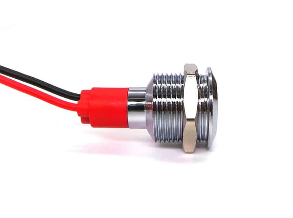 2kpl LED kojelaudan valo 12V värit 14mm Punainen