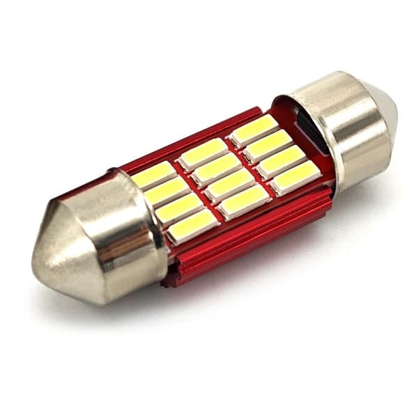2 st C3W, C5W LED-lampa SV8.5 12V CANBUS 31mm 180lm stark