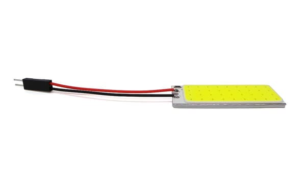 2 st 50mmx20mm COB LED-paneler 12V T10, SV8.5, T4W 500lm