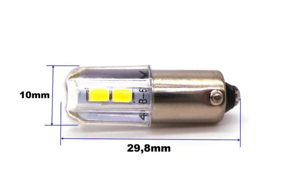 6 kpl LED-lamppu BA9S 12V CANBUS 350lm