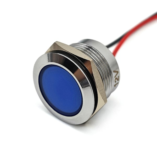 2 kpl LED kojelaudan valo 22mm värit Sininen