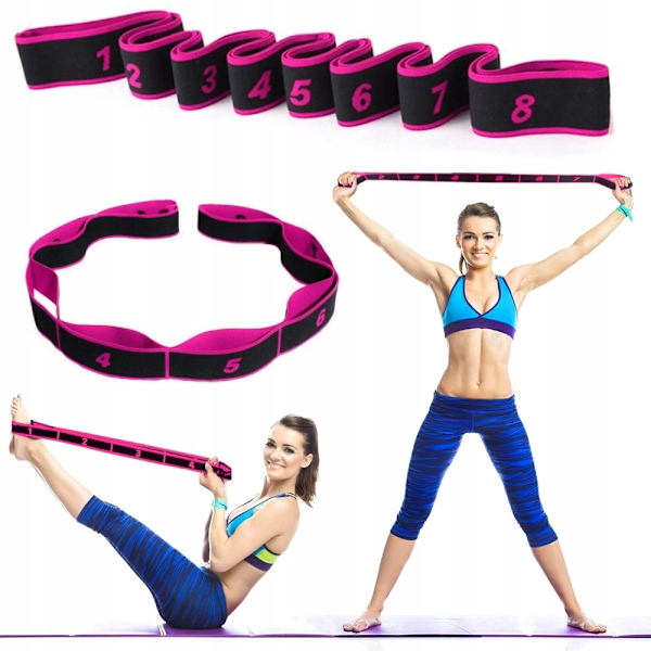 Gymnastikgummi för stretching Övningsband - Rosa