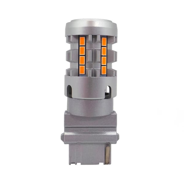 2 kpl LED-lamppu 3156, P27W 12-24V ei vikaa oranssi 100% CAN