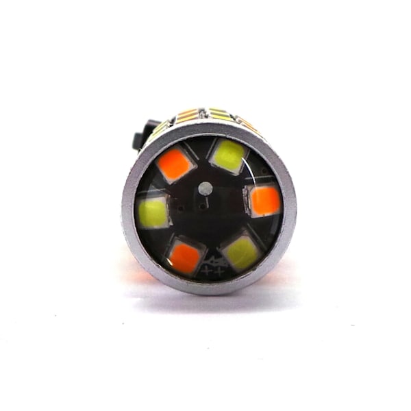 2 kpl LED-lamppu 7443, W21/5W 12V CANBUS valkoinen-oranssi, bicolor