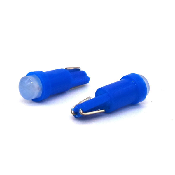 10 kpl T5 LED-lamppu W1.2W 12V 50lm Sininen