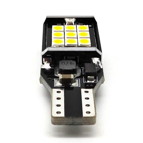 2 kpl W16W LED-lamppu 12-24V CANBUS 1200lm Valkoinen