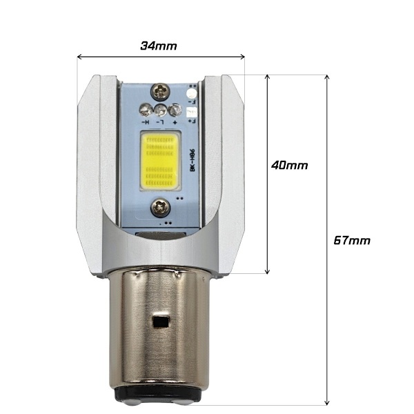 lED-lamppu BA20D, H6 12V-80V 800lm