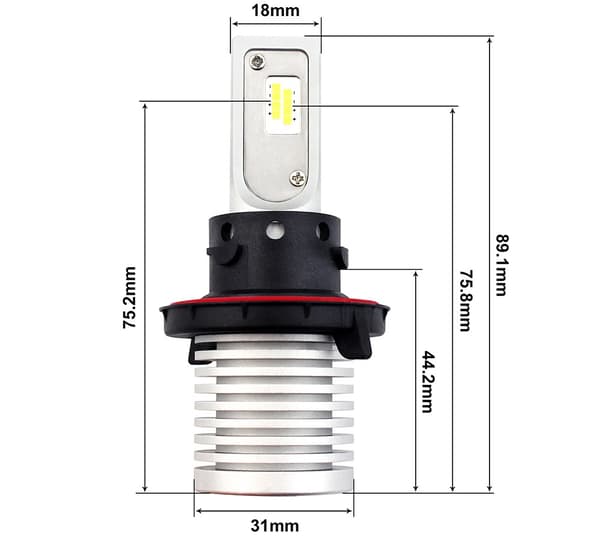 LED H13 9V-32V CANBUS CSP polttimoiden sarja Uusi
