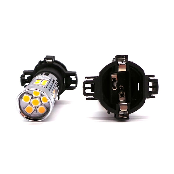 2 st LED-lampor PY24W 12V CANBUS stark orange