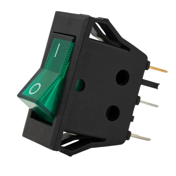 3 kpl On/Off-kytkin, LED-salvanappi 12V Vihreä