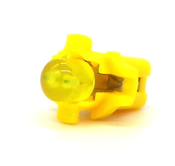 6 st LED-lampor 0,25W B8.5 COB 12V Gul