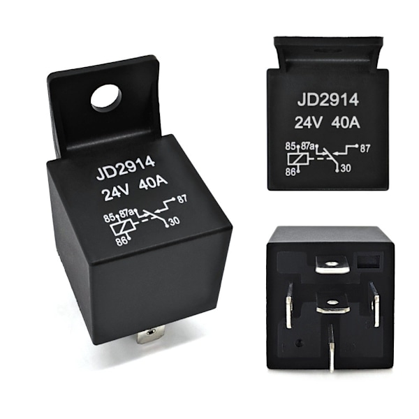 2 kpl monikäyttörele 5 pin 24V 40A