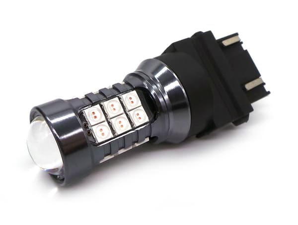2kpl P27/7W LED-lamppu 3157 12V CANBUS 1400lm punainen