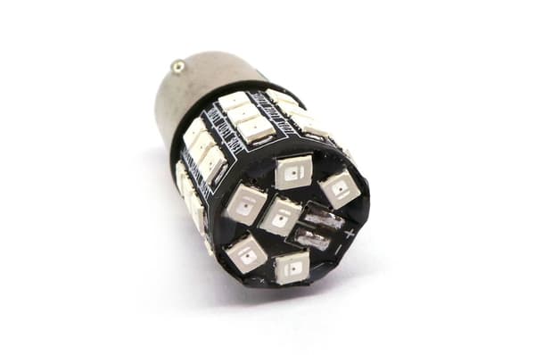 2 kpl LED-lamppu BA15S 12V CANBUS punainen 1100lm