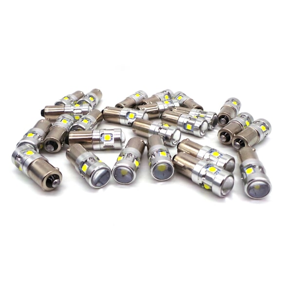 2 kpl T4W LED BA9S 12-24V CANBUS valkoinen 500lm