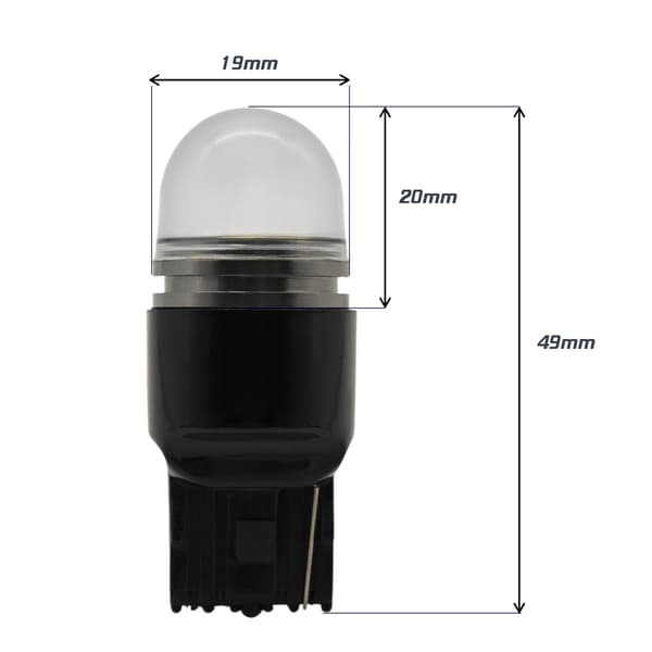 2 kpl W21W LED-lamppu 7440 12V CANBUS 900lm punainen
