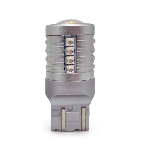 2 kpl W21/5W LED-lamppu 7443 12-24V CANBUS 2000lm punainen