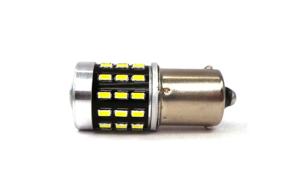 2 st LED-lampor BA15S, P21W 12-24V CANBUS 1500lm vit lins