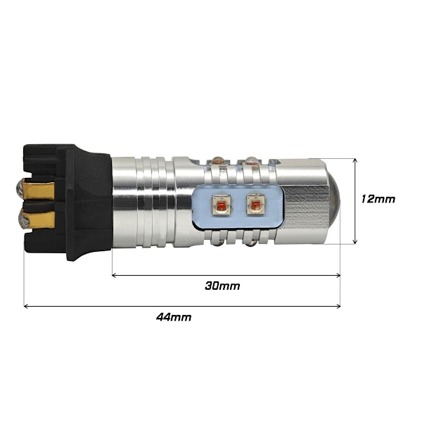 2 st PW24W LED-lampor 12-24V CANBUS orange för röda nyanser