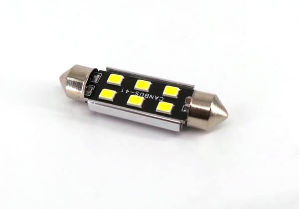 4 kpl LED-lamppu SV8.5, C5W 12-24V CANBUS 41mm 220lm