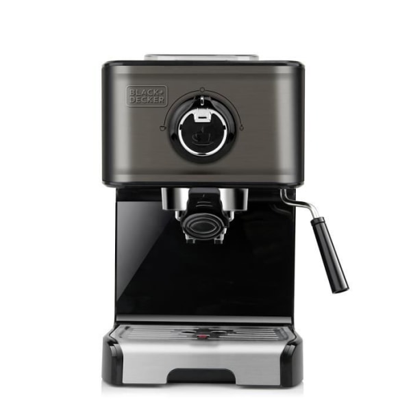 BLACK+DECKER BXCO1200E Expresso kaffebryggare - 15 bar - 1200W - Malet kaffe och pod - Ångmunstycke